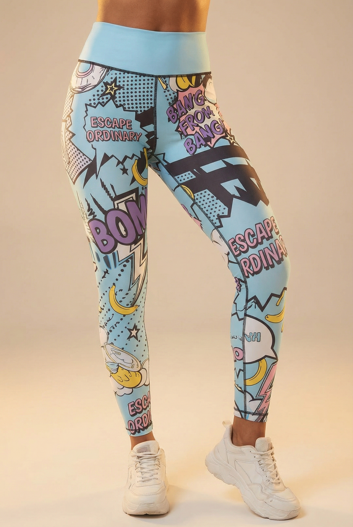 StudioPrint Pop Art High-Waist Legging Apparel & Accessories > Activewear > Leggings > High-Waist Leggings by Profit Outfits