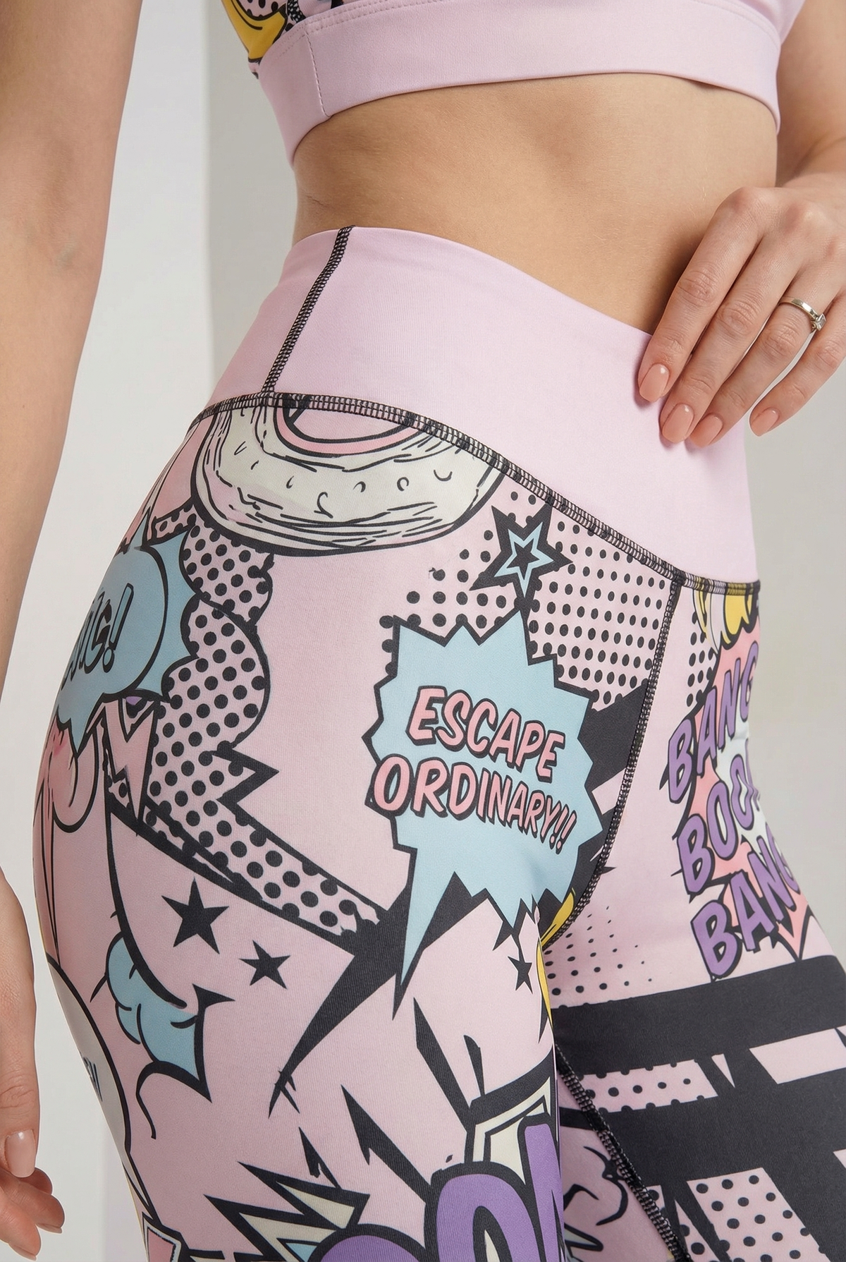 StudioPrint Pop Art High-Waist Legging Apparel & Accessories > Activewear > Leggings > High-Waist Leggings by Profit Outfits