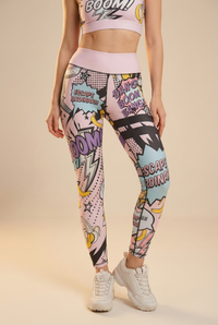 StudioPrint Pop Art High-Waist Legging Apparel & Accessories > Activewear > Leggings > High-Waist Leggings by Profit Outfits