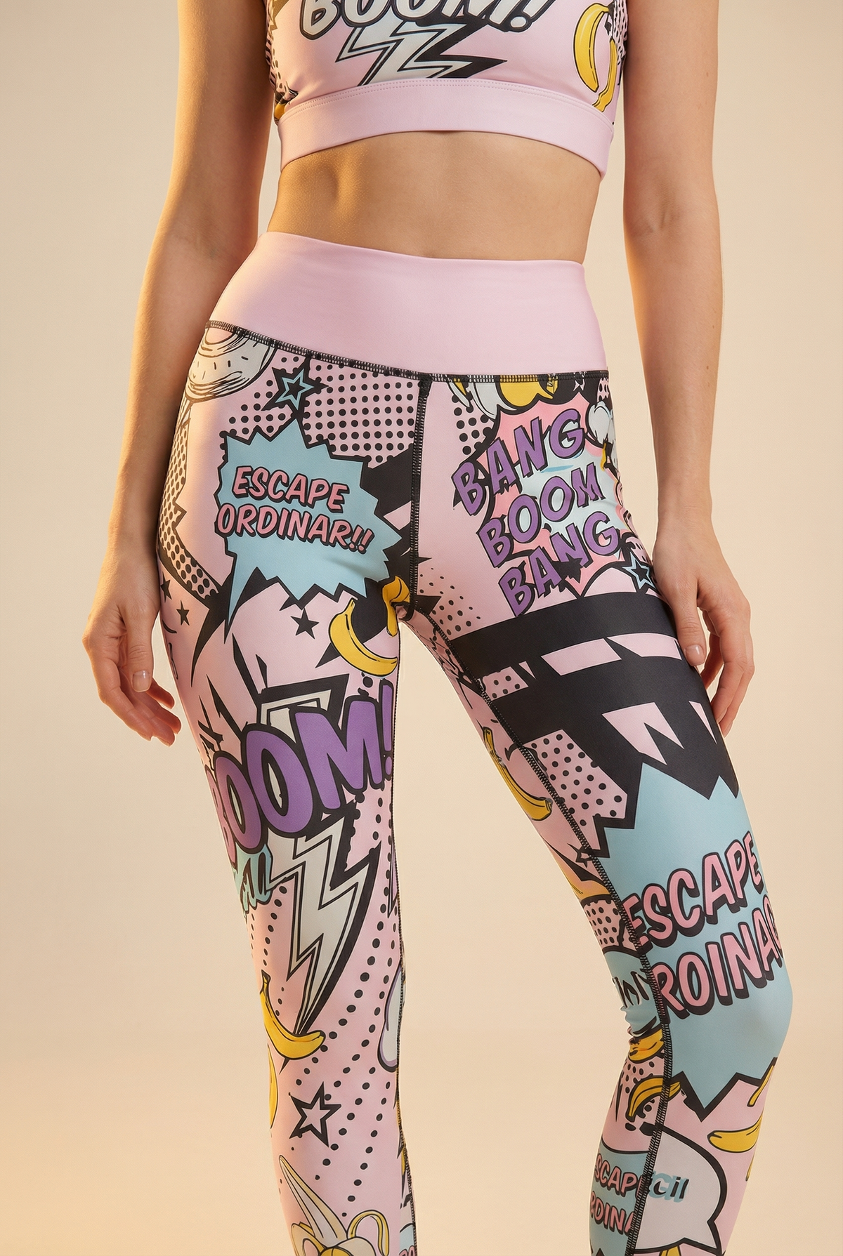 StudioPrint Pop Art High-Waist Legging Apparel & Accessories > Activewear > Leggings > High-Waist Leggings by Profit Outfits