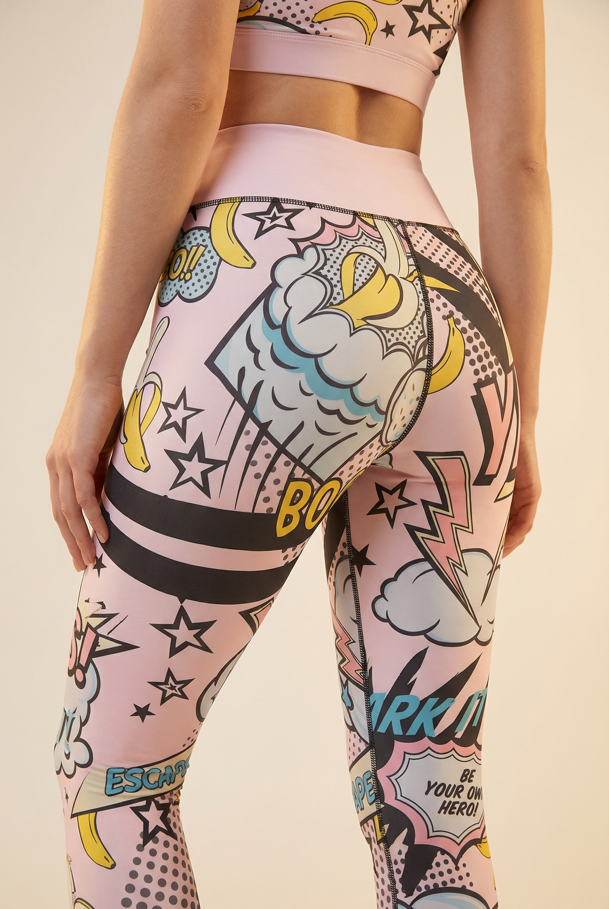 StudioPrint Pop Art High-Waist Legging Apparel & Accessories > Activewear > Leggings > High-Waist Leggings by Profit Outfits