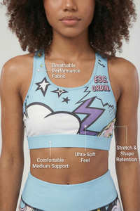 StudioPrint Pop Art Sports Bra Apparel & Accessories > Activewear > Sports Bras by Profit Outfits
