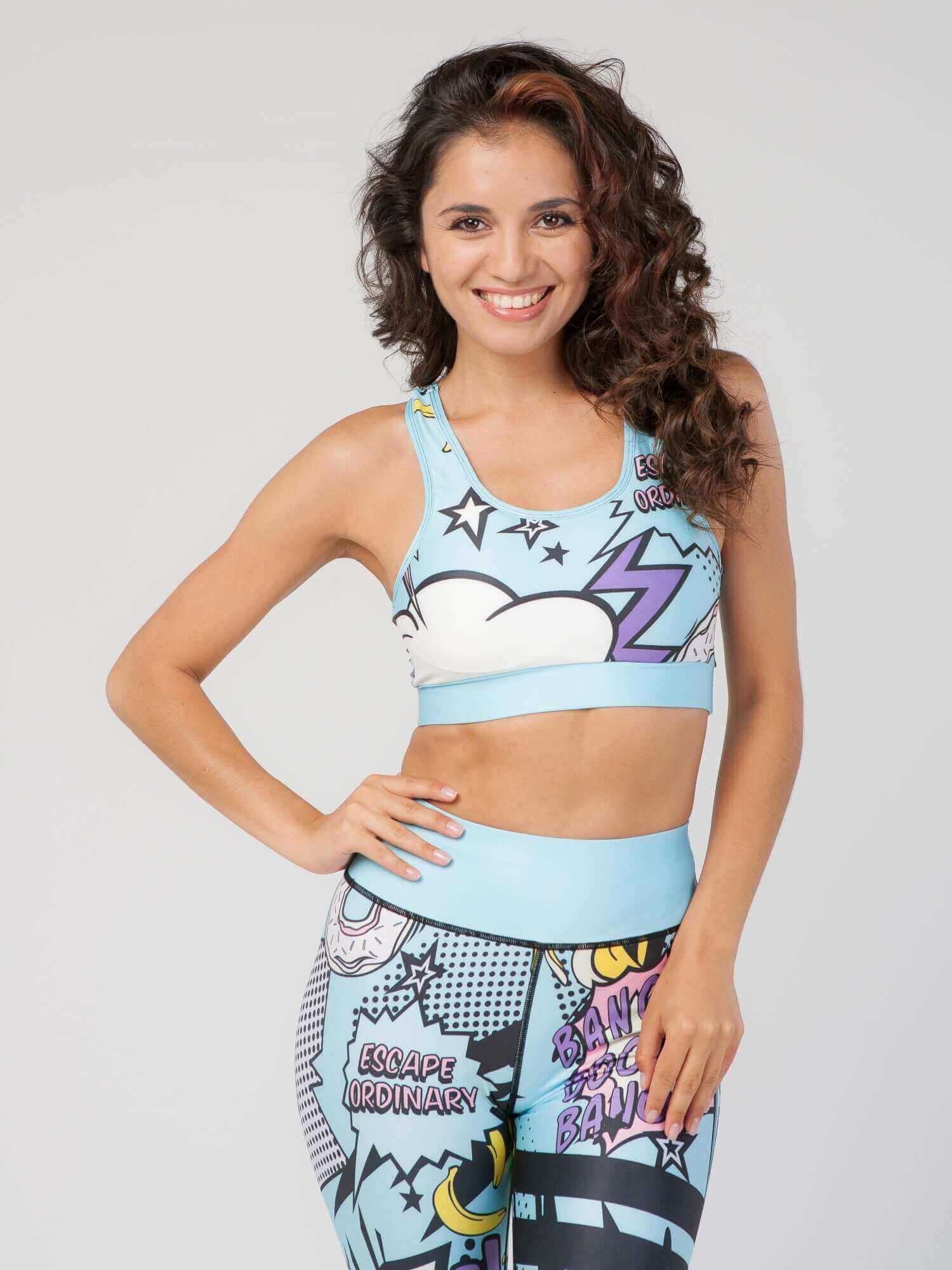 StudioPrint Pop Art Sports Bra  by PROFIT OUTFITS