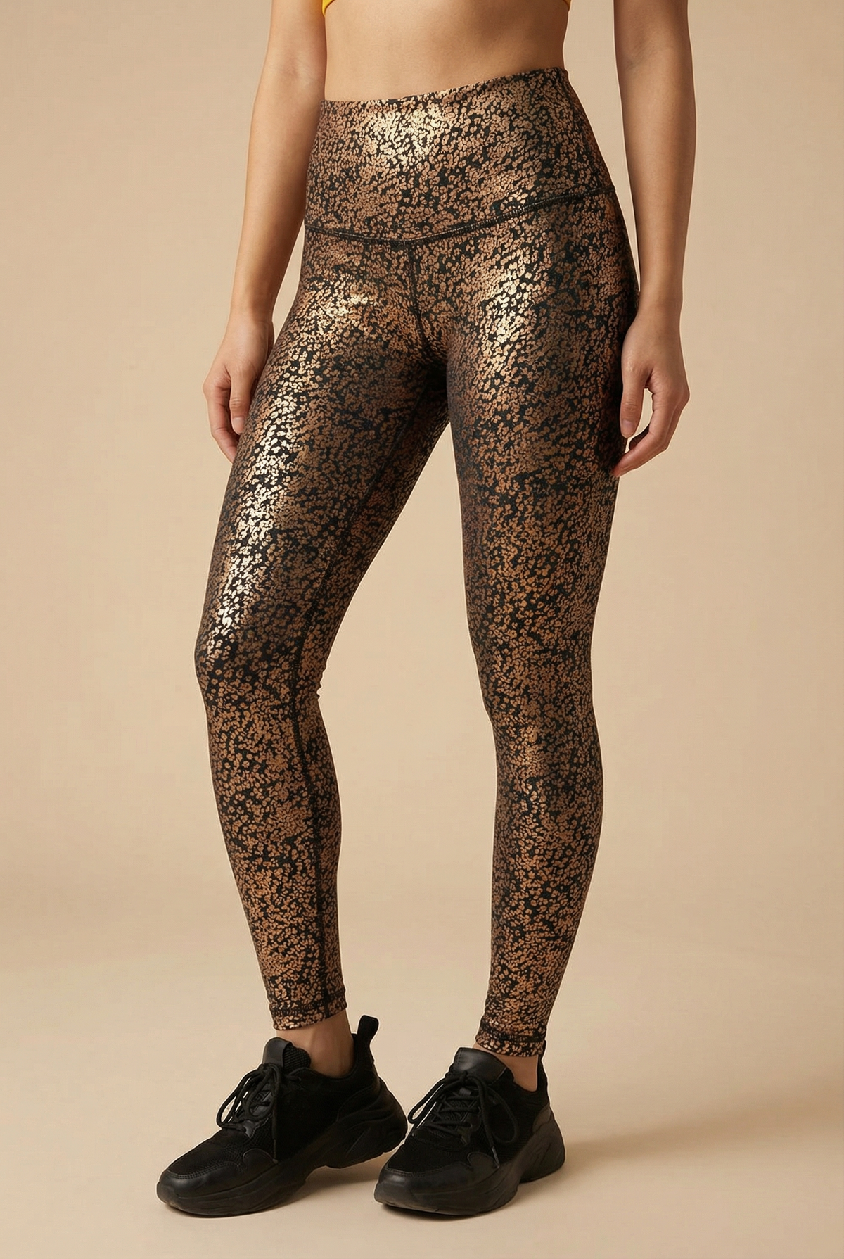 StudioPrint Speckle High-Waist Legging Apparel & Accessories > Activewear > Leggings > High-Waist Leggings by Profit Outfits