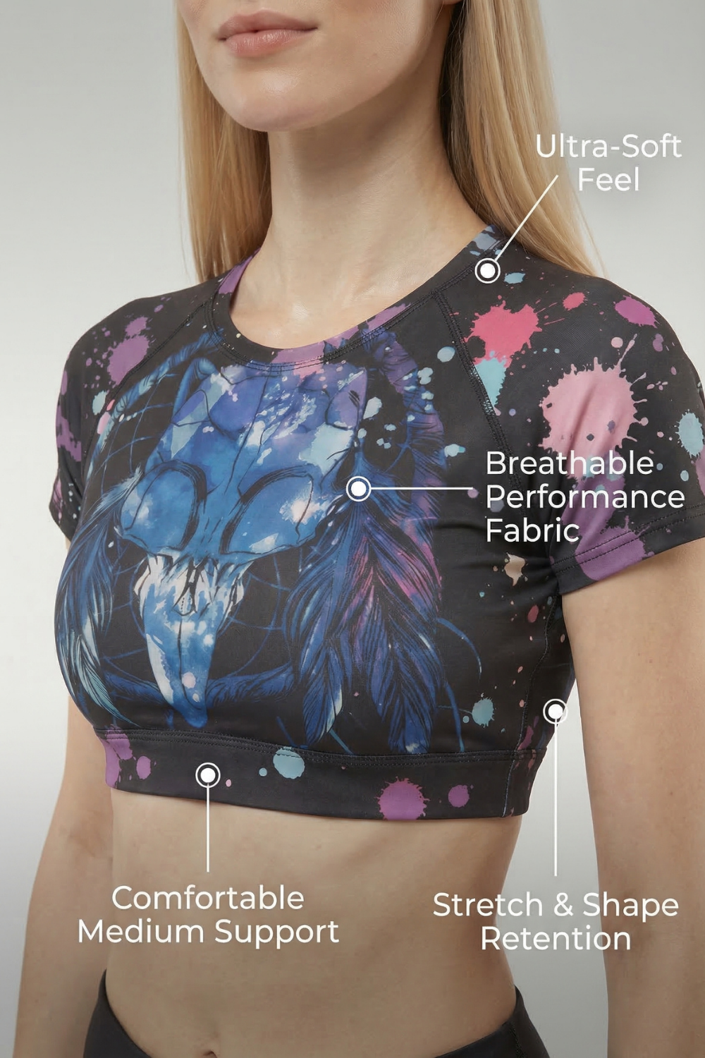 StudioPrint Sports Bra Apparel & Accessories > Activewear > Sports Bras by Profit Outfits