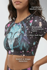 StudioPrint Sports Bra Apparel & Accessories > Activewear > Sports Bras by Profit Outfits