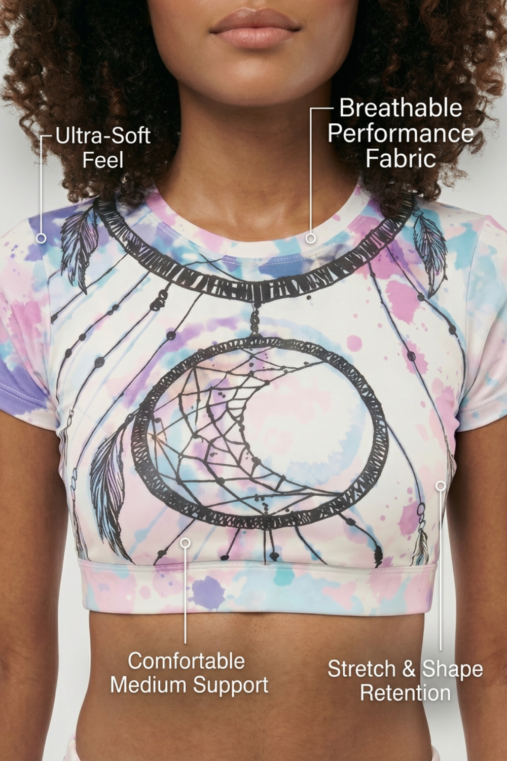 StudioPrint Sports Bra Apparel & Accessories > Activewear > Sports Bras by Profit Outfits