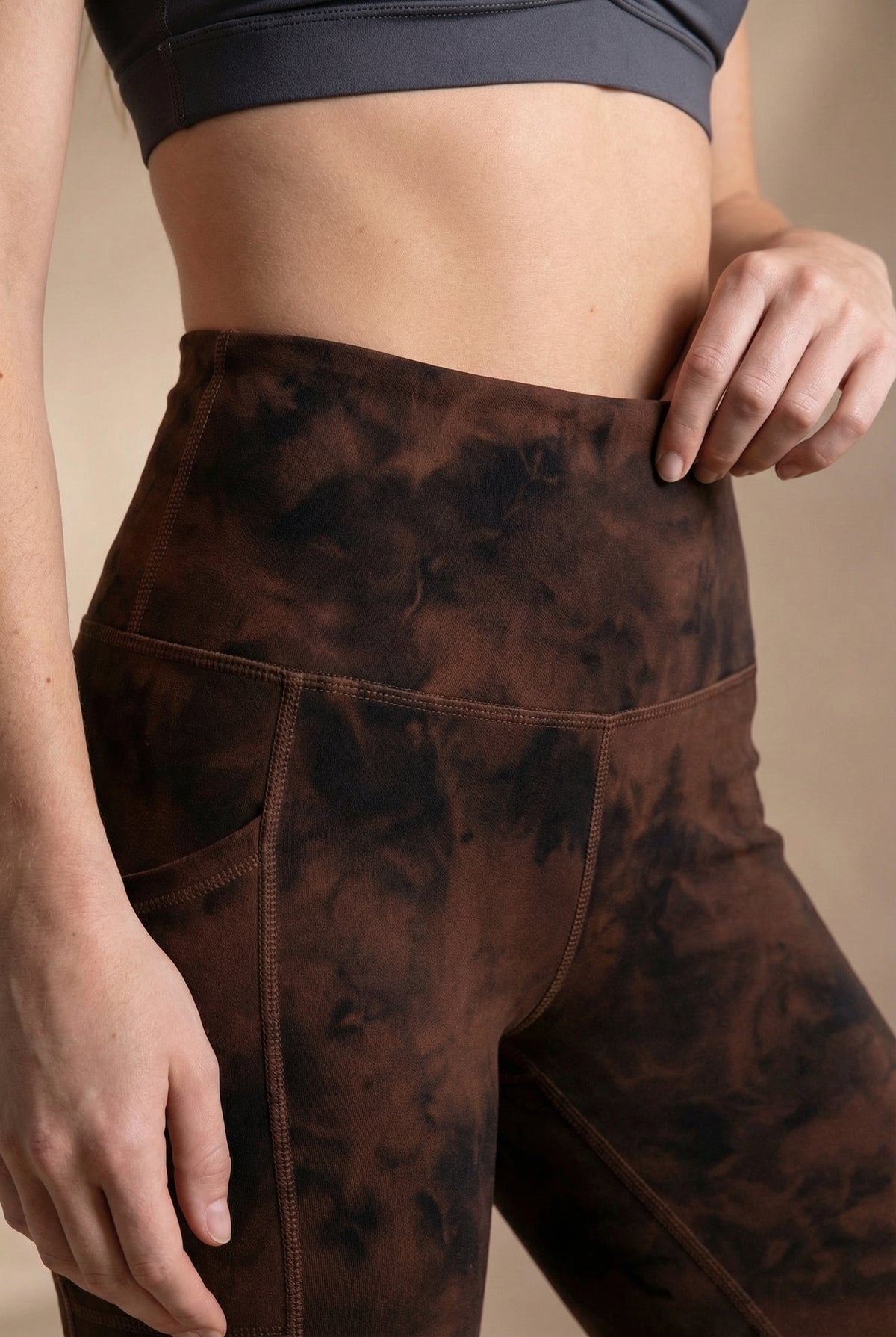 Tie-Dye Lift Pocket High-Waist Legging Apparel & Accessories > Activewear > Leggings > High-Waist Leggings by Profit Outfits
