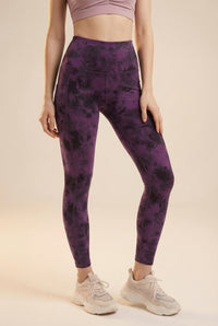 Tie-Dye Lift Pocket High-Waist Legging Apparel & Accessories > Activewear > Leggings > High-Waist Leggings by Profit Outfits