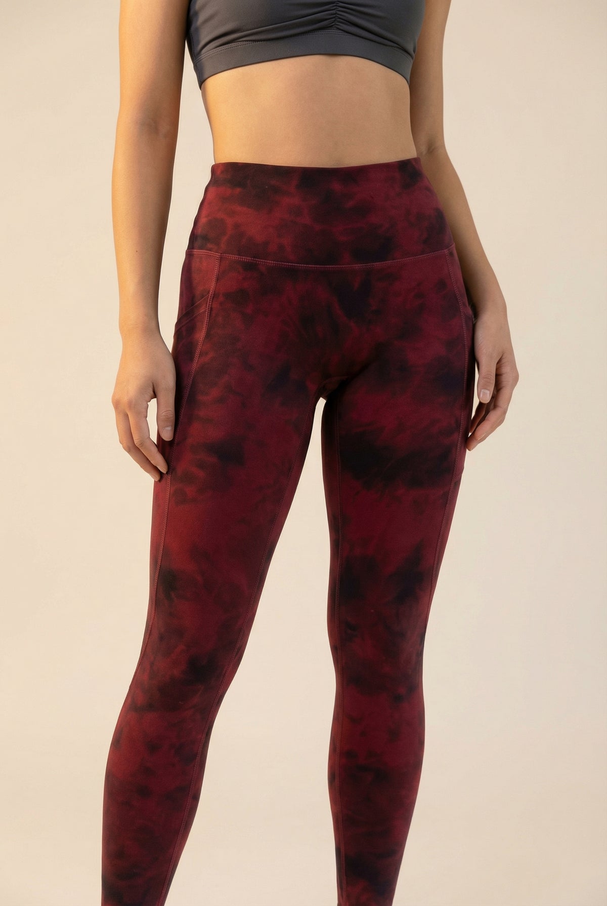 Tie-Dye Lift Pocket High-Waist Legging Apparel & Accessories > Activewear > Leggings > High-Waist Leggings by Profit Outfits