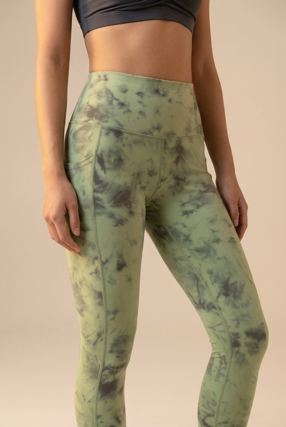 Tie-Dye Lift Pocket High-Waist Legging Apparel & Accessories > Activewear > Leggings > High-Waist Leggings by Profit Outfits