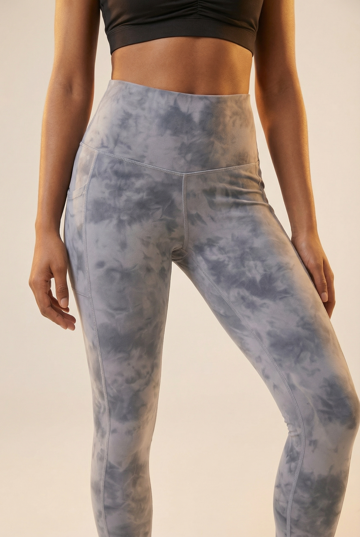 Tie-Dye Lift Pocket High-Waist Legging Apparel & Accessories > Activewear > Leggings > High-Waist Leggings by Profit Outfits