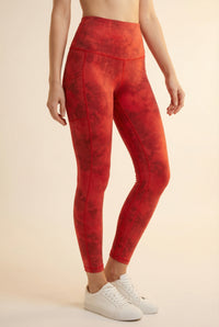 Tie-Dye Lift Pocket High-Waist Legging Apparel & Accessories > Activewear > Leggings > High-Waist Leggings by Profit Outfits