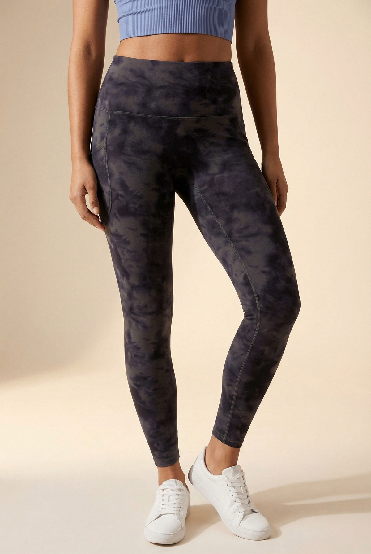Tie-Dye Lift Pocket High-Waist Legging Apparel & Accessories > Activewear > Leggings > High-Waist Leggings by Profit Outfits