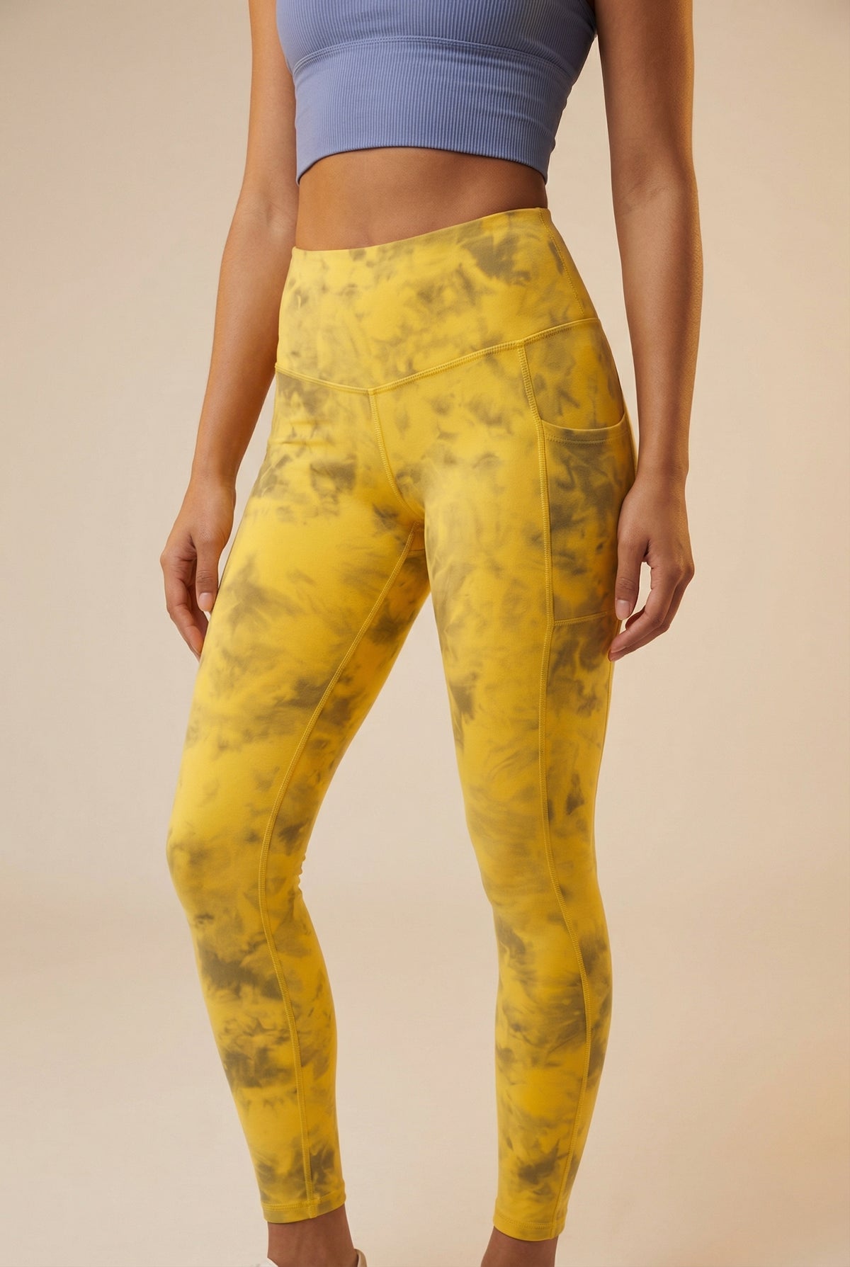 Tie-Dye Lift Pocket High-Waist Legging Apparel & Accessories > Activewear > Leggings > High-Waist Leggings by Profit Outfits