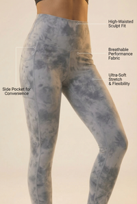Tie-Dye Lift Pocket High-Waist Legging  by PROFIT OUTFITS