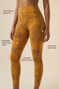 Tie-Dye Lift Pocket High-Waist Legging  by PROFIT OUTFITS