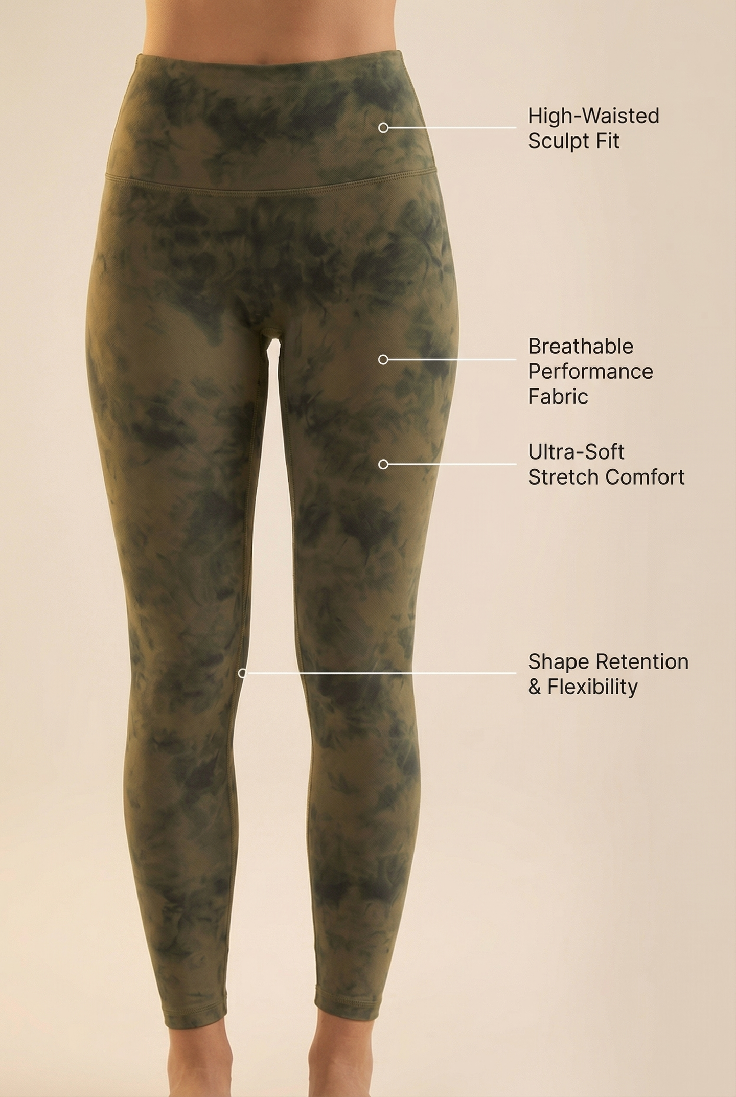 Tie-Dye Printed Lift High-Waist Legging  by Profit Outfits