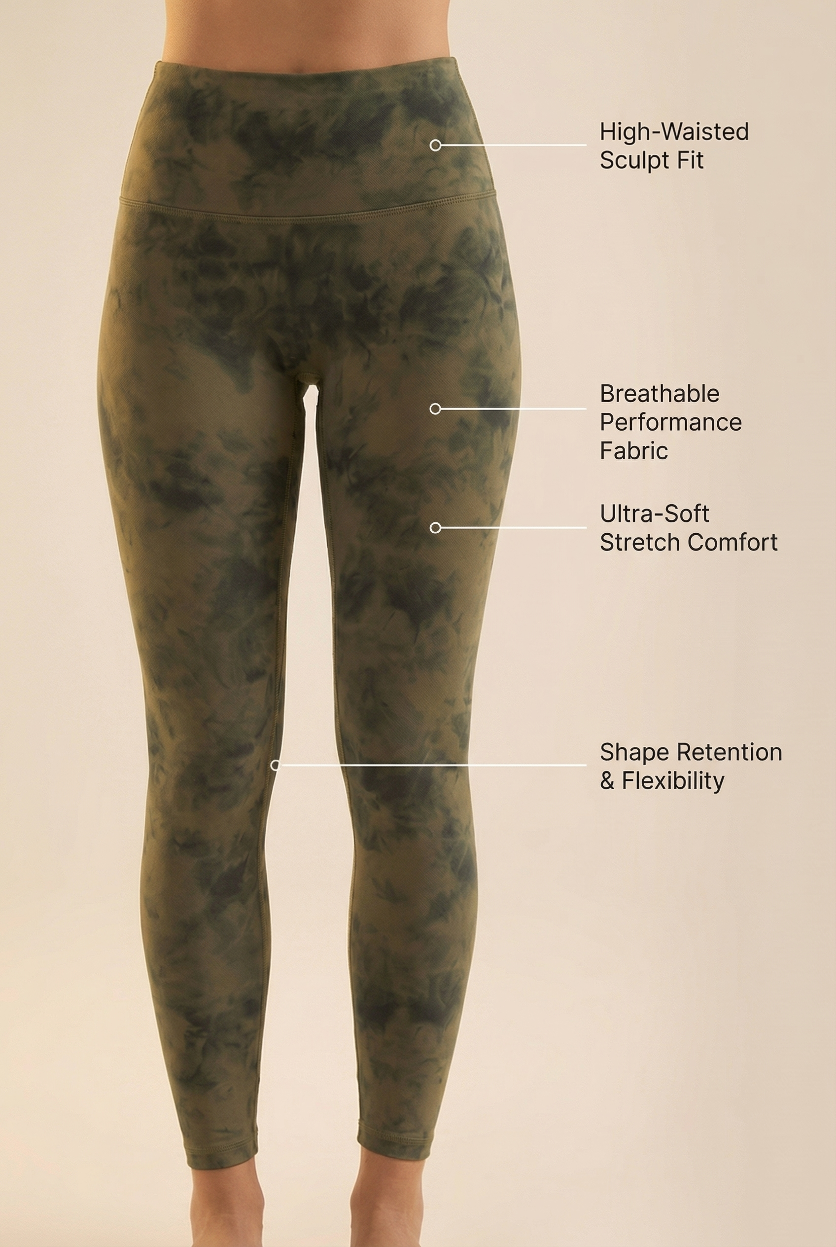 Tie-Dye Printed Lift High-Waist Legging  by Profit Outfits