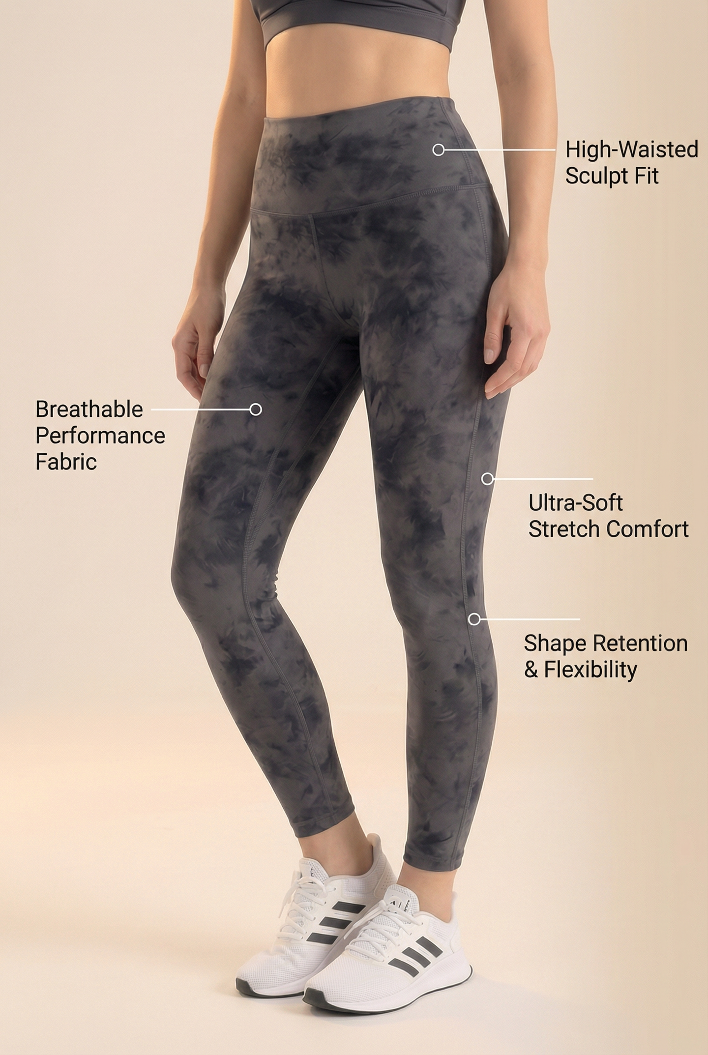 Tie-Dye Printed Lift High-Waist Legging  by Profit Outfits
