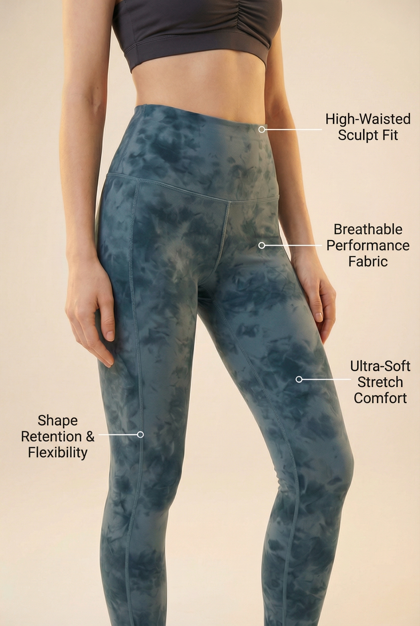 Tie-Dye Printed Lift High-Waist Legging  by Profit Outfits