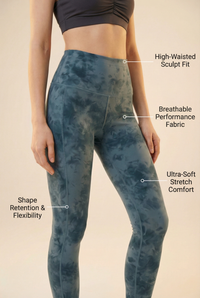 Tie-Dye Printed Lift High-Waist Legging  by Profit Outfits
