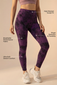Tie-Dye Printed Lift High-Waist Legging  by Profit Outfits