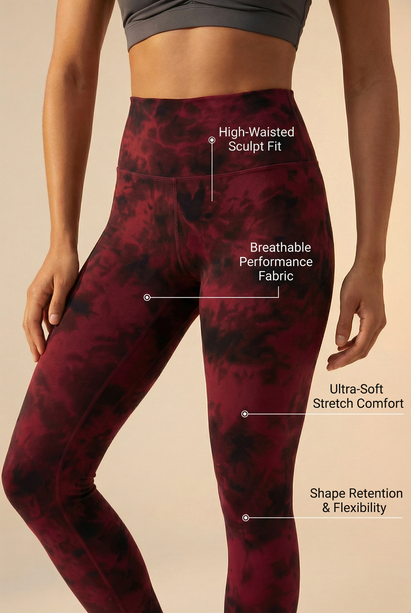 Tie-Dye Printed Lift High-Waist Legging  by Profit Outfits