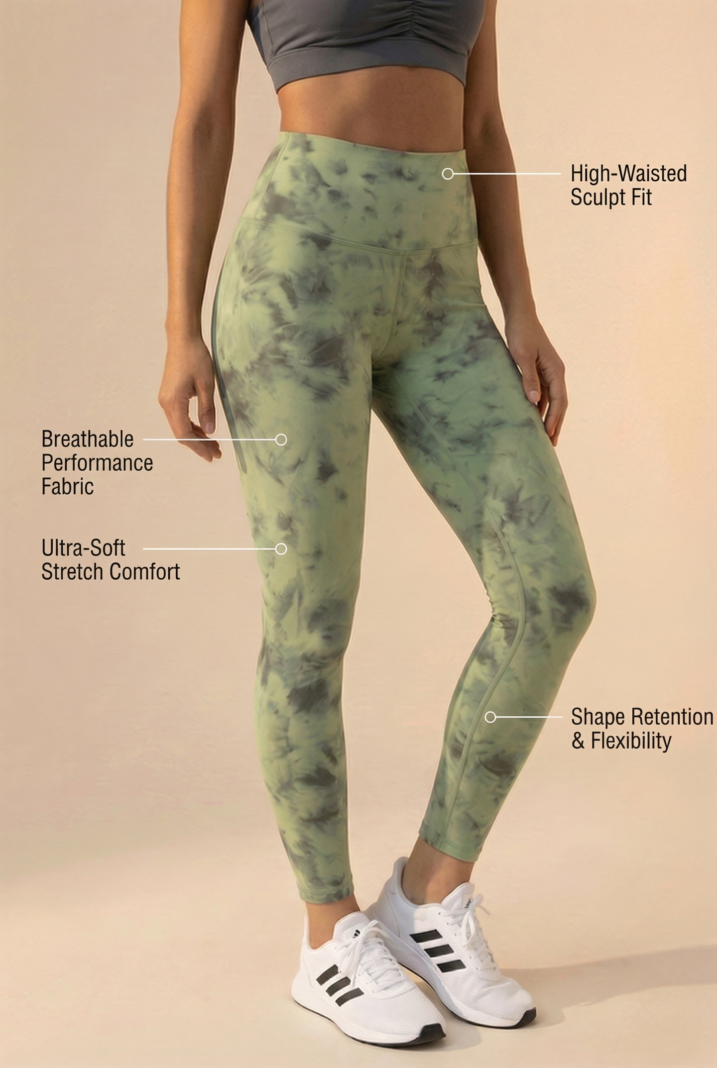Tie-Dye Printed Lift High-Waist Legging  by Profit Outfits