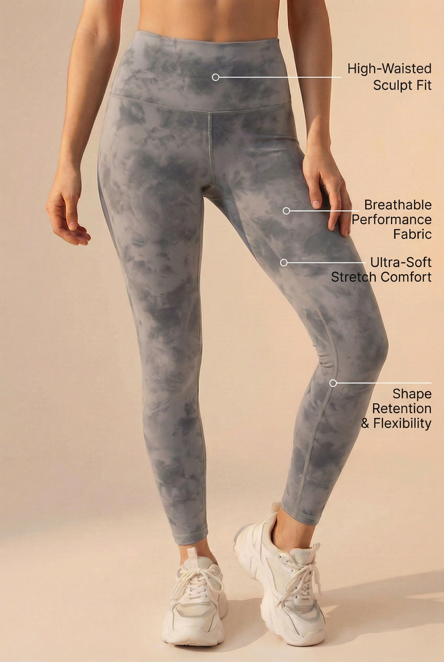 Tie-Dye Printed Lift High-Waist Legging  by Profit Outfits