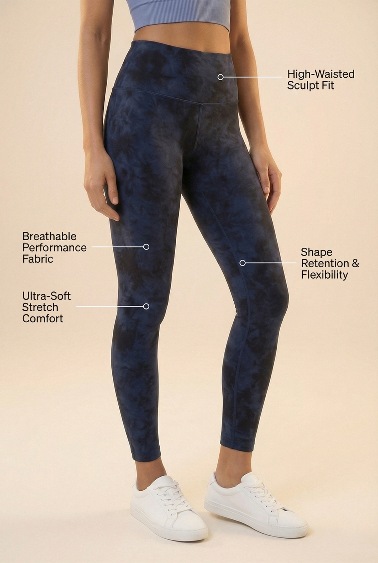 Tie-Dye Printed Lift High-Waist Legging  by Profit Outfits