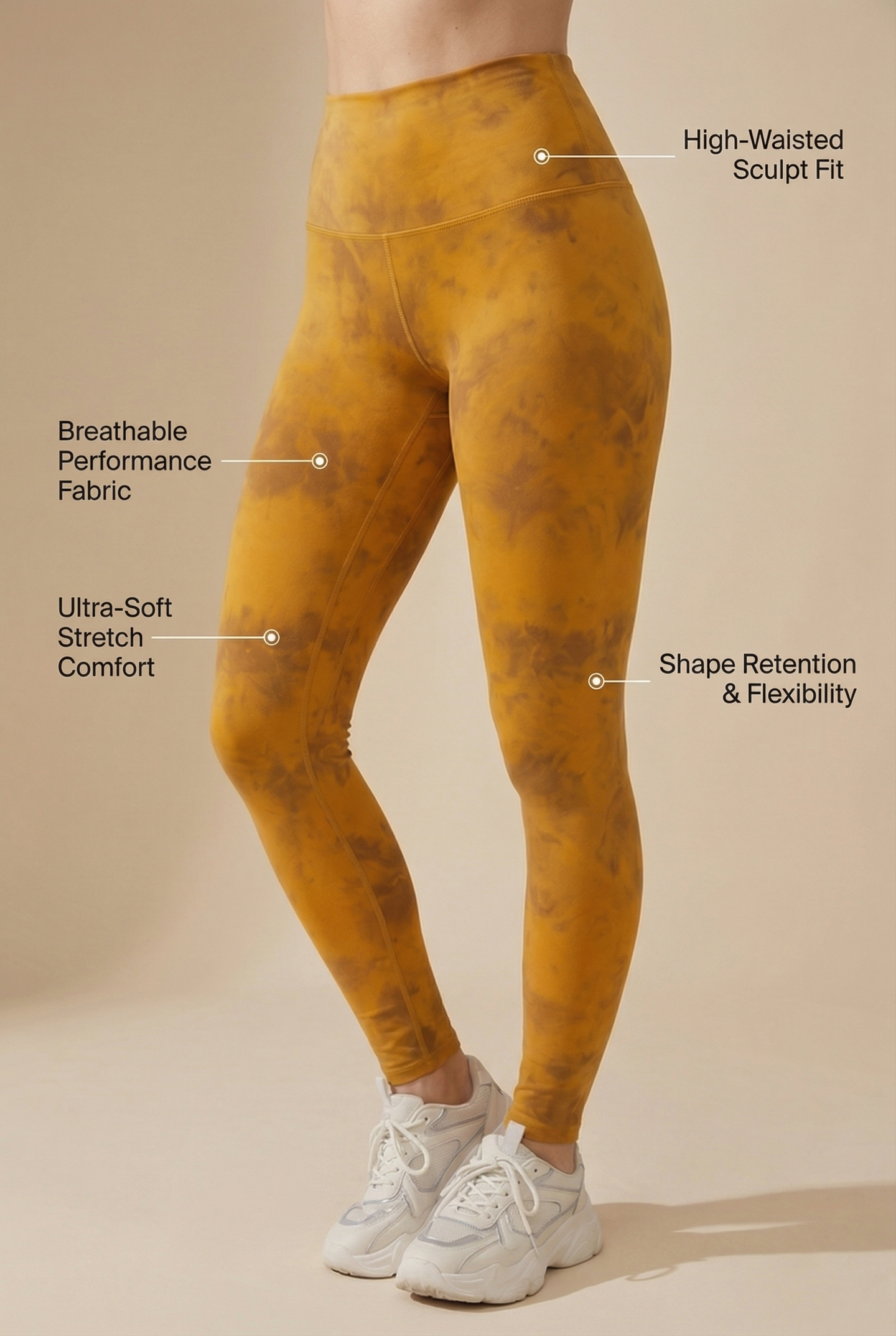 Tie-Dye Printed Lift High-Waist Legging  by Profit Outfits