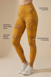Tie-Dye Printed Lift High-Waist Legging  by Profit Outfits