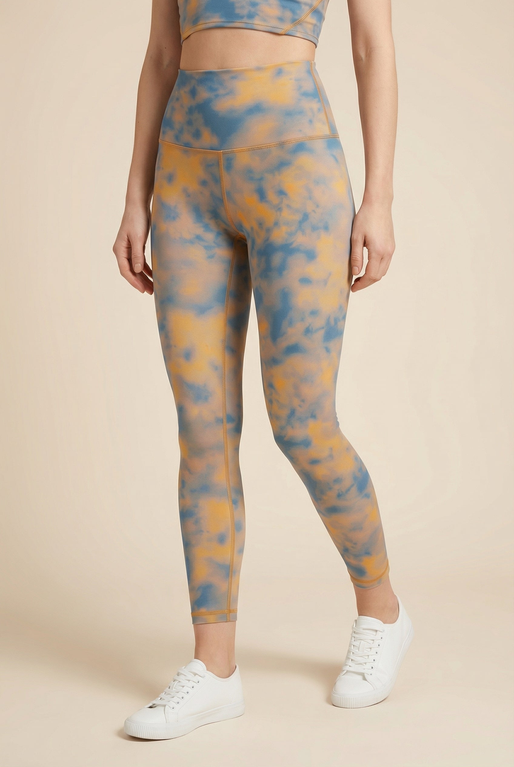 Tie-Dye Printed Yoga Legging  by Profit Outfits