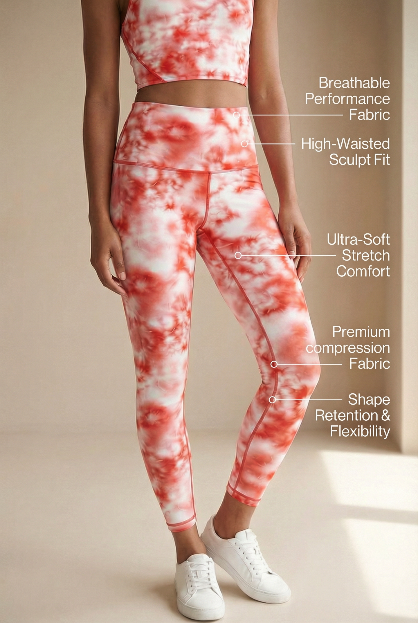 Tie-Dye Printed Yoga Legging  by Profit Outfits