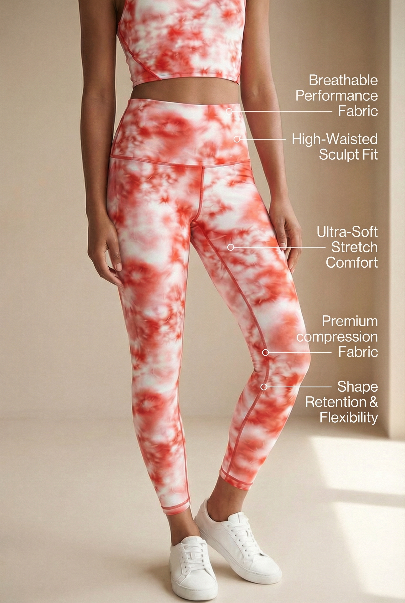 Tie-Dye Printed Yoga Legging  by Profit Outfits