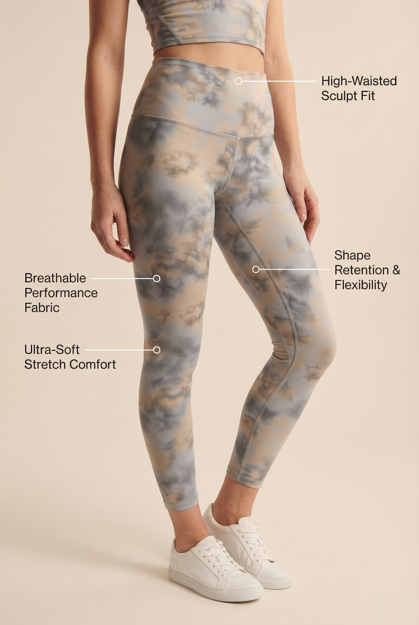 Tie-Dye Printed Yoga Legging  by Profit Outfits