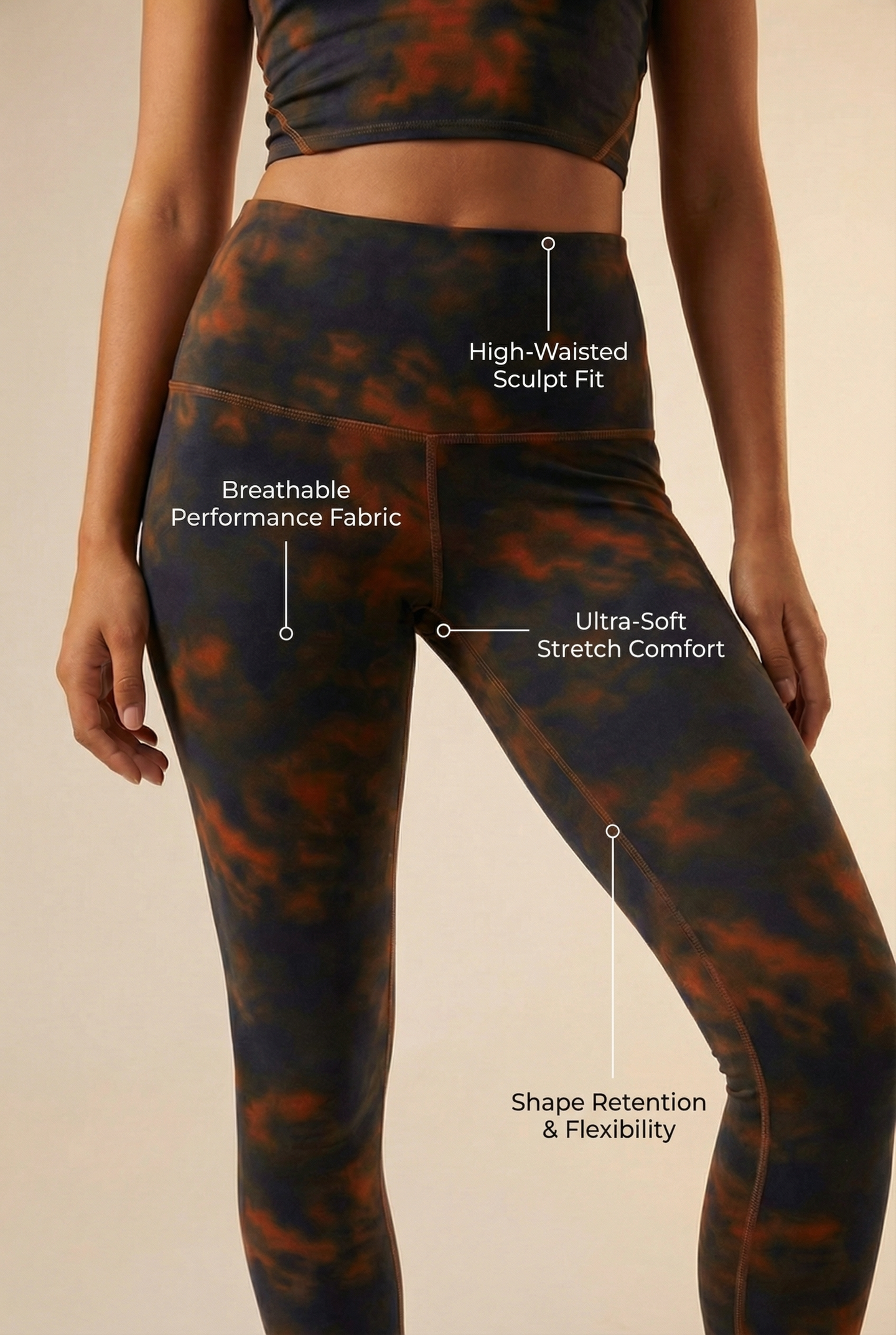 Tie-Dye Printed Yoga Legging  by Profit Outfits