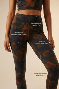 Tie-Dye Printed Yoga Legging  by Profit Outfits