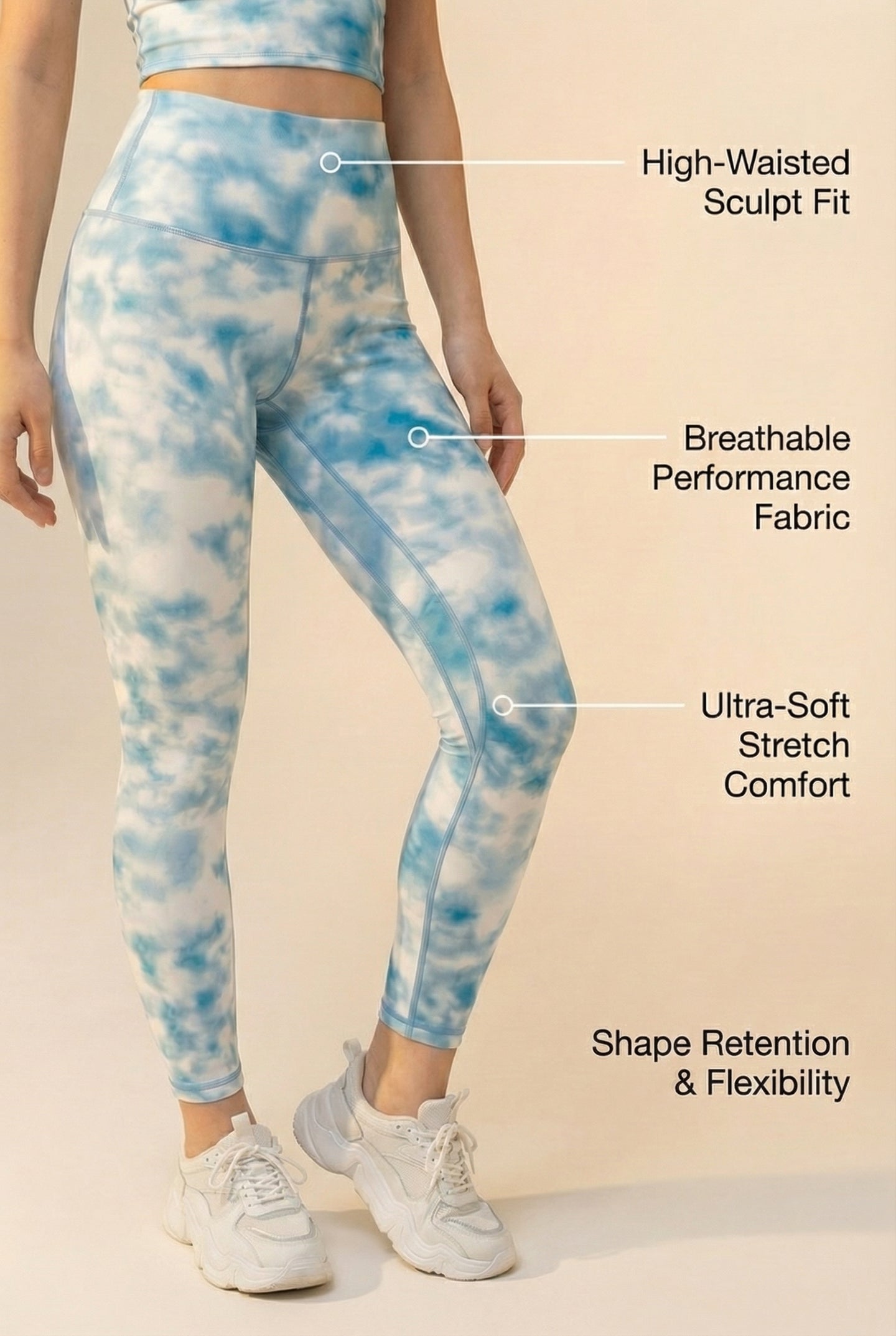 Tie-Dye Printed Yoga Legging  by Profit Outfits