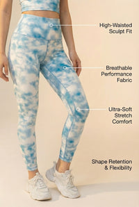 Tie-Dye Printed Yoga Legging  by Profit Outfits