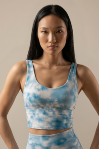 Tie-Dye Printed Yoga Sports Bra  by Profit Outfits