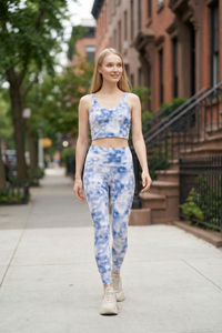 Tie-Dye Printed Yoga Sports Bra  by Profit Outfits