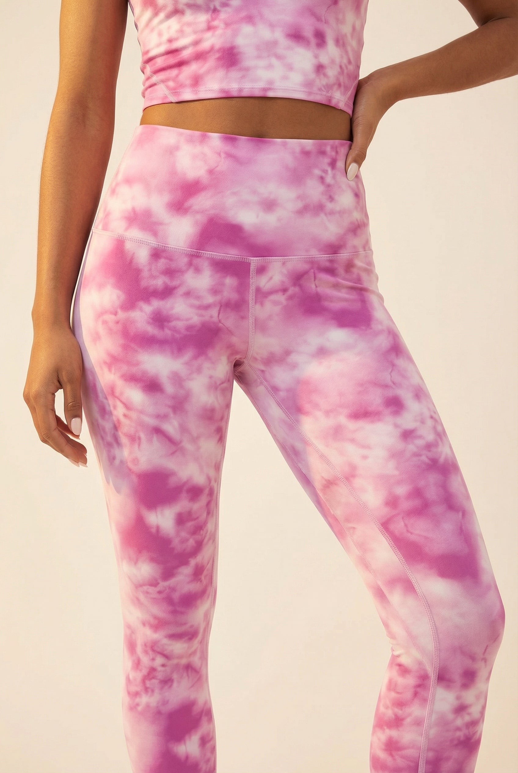 Tie-Dye Printed Yoga Legging  by PROFIT OUTFITS