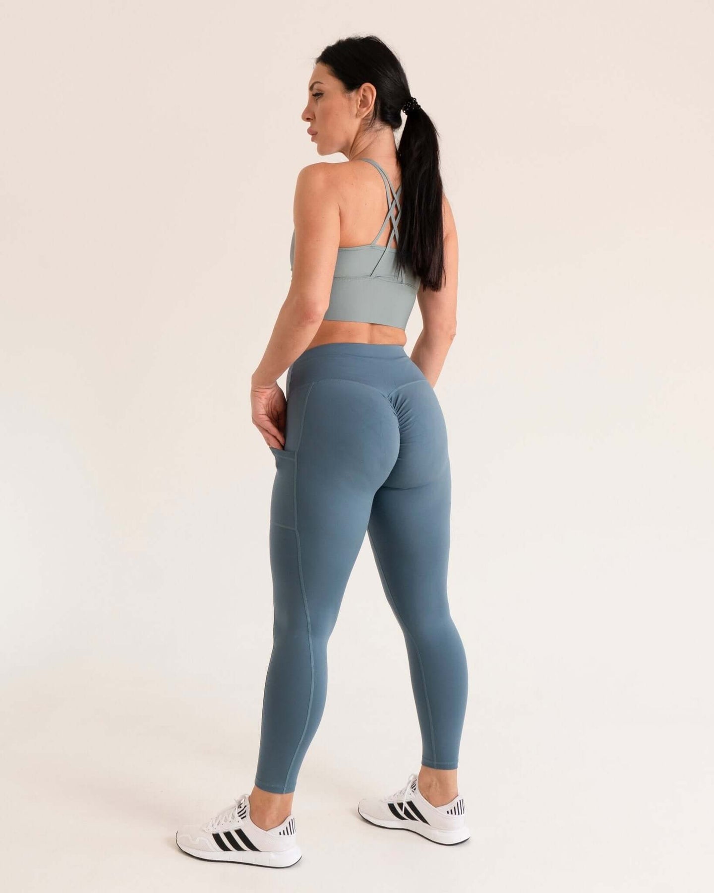 Basic High Waist Tummy Control Butt Lifting Legging  by Profit Outfits