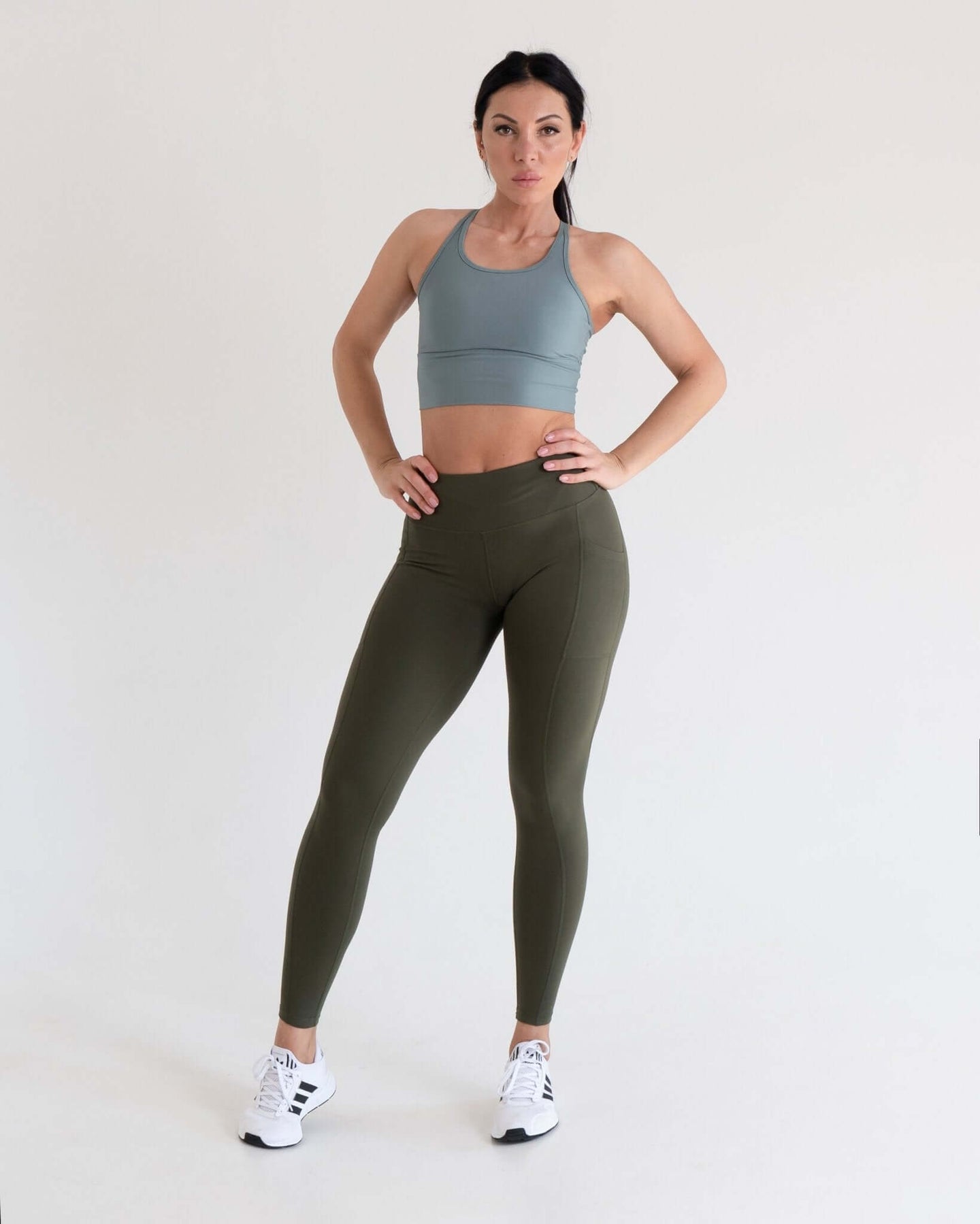 Basic High Waist Tummy Control Butt Lifting Legging  by Profit Outfits