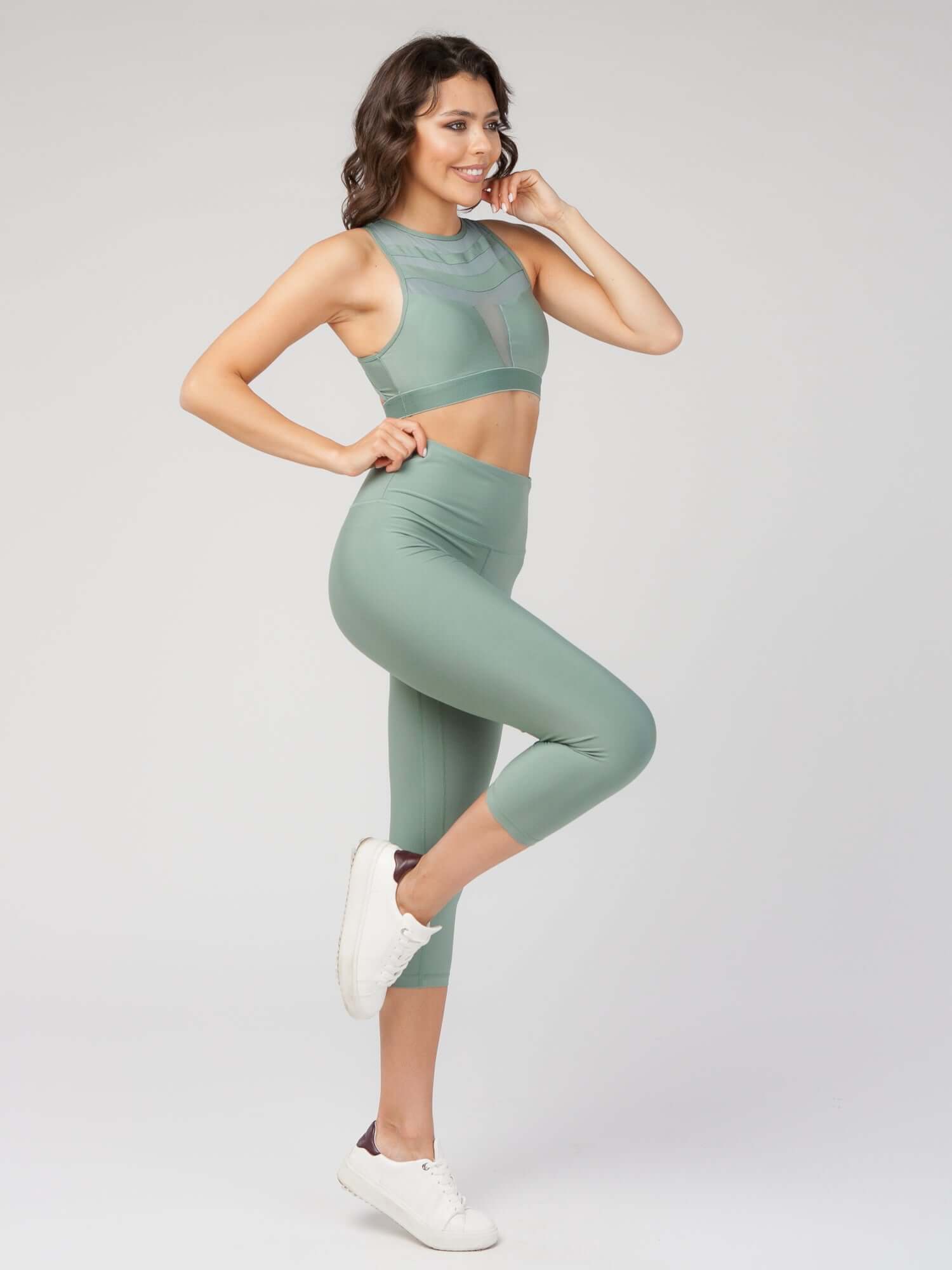 High Waist Tummy Control Capri  by Profit Outfits