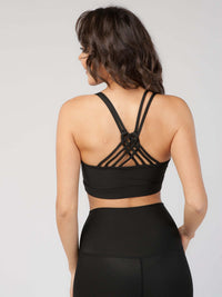 Knotted Back Sports Bra  by Profit Outfits