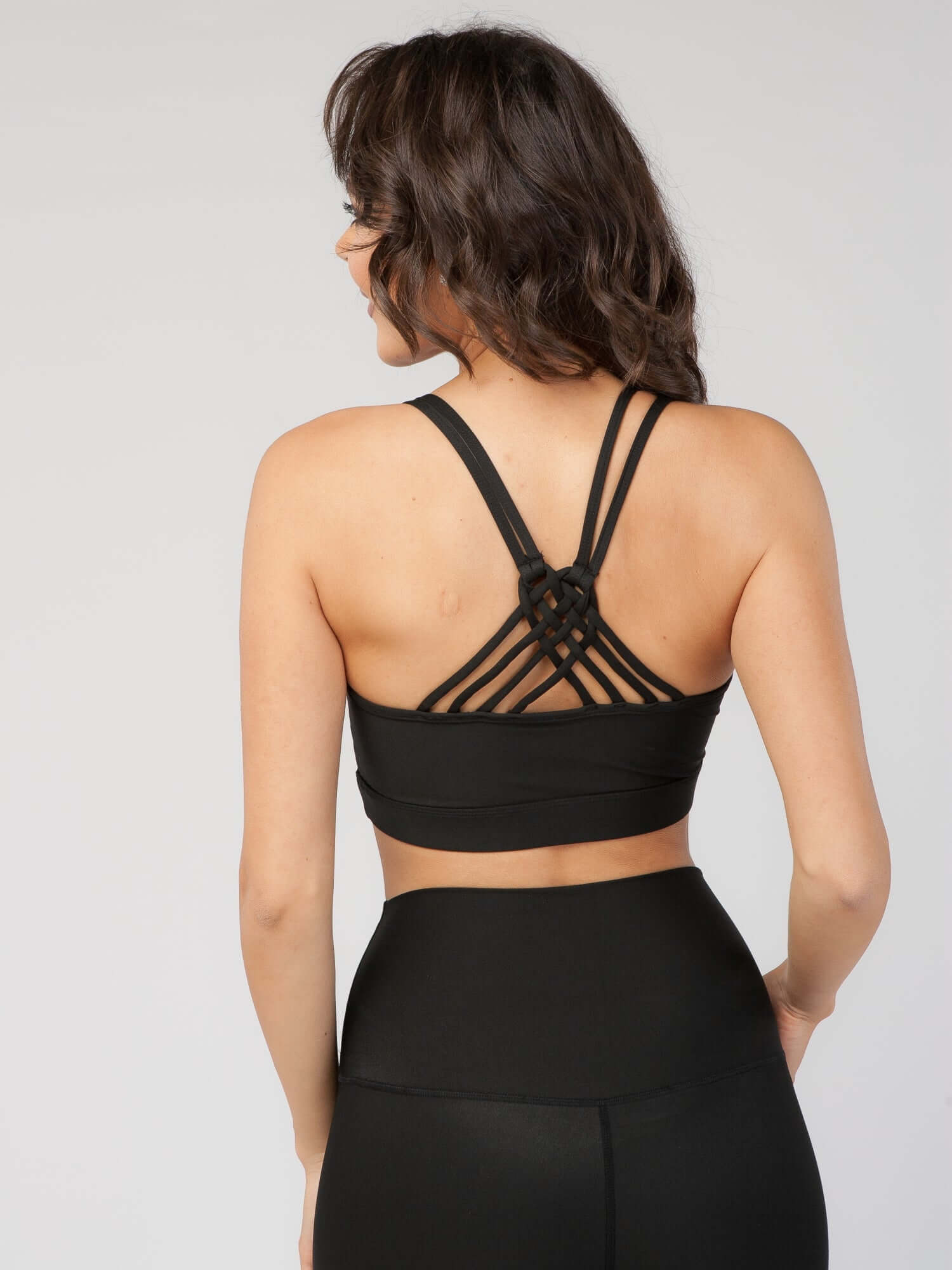 Knotted Back Sports Bra  by Profit Outfits