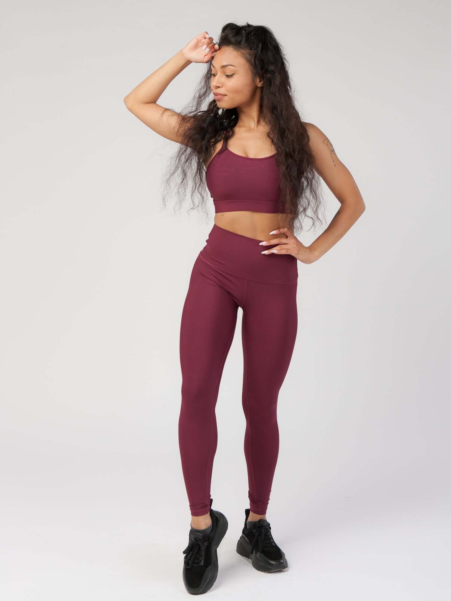 Knotted Back Sports Bra  by Profit Outfits